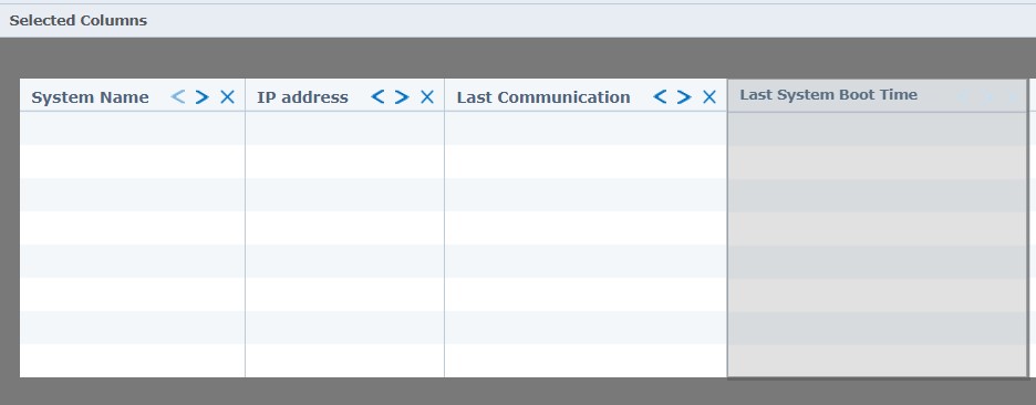 Columns have been reordered so that the Last Communication column appears after IP address