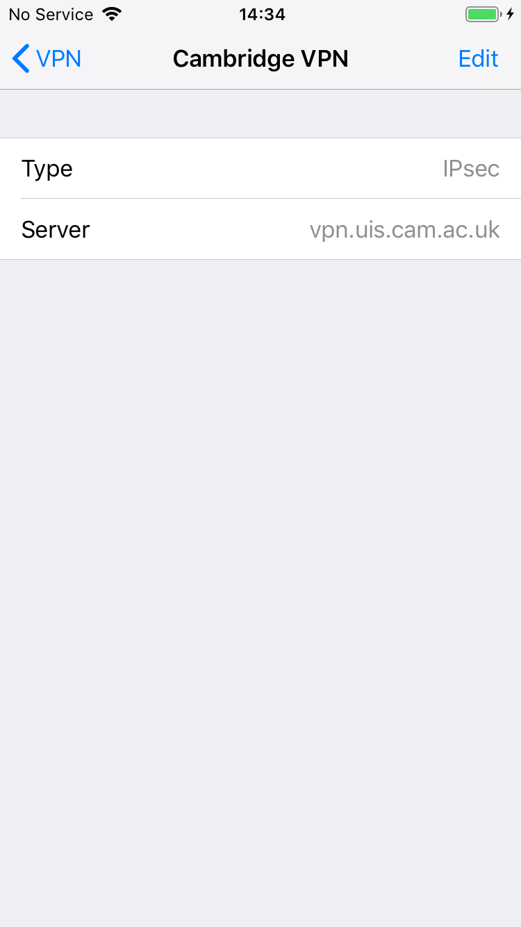 7. Edit VPN Settings