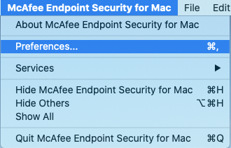 how to uninstall mcafee endpoint security for mac