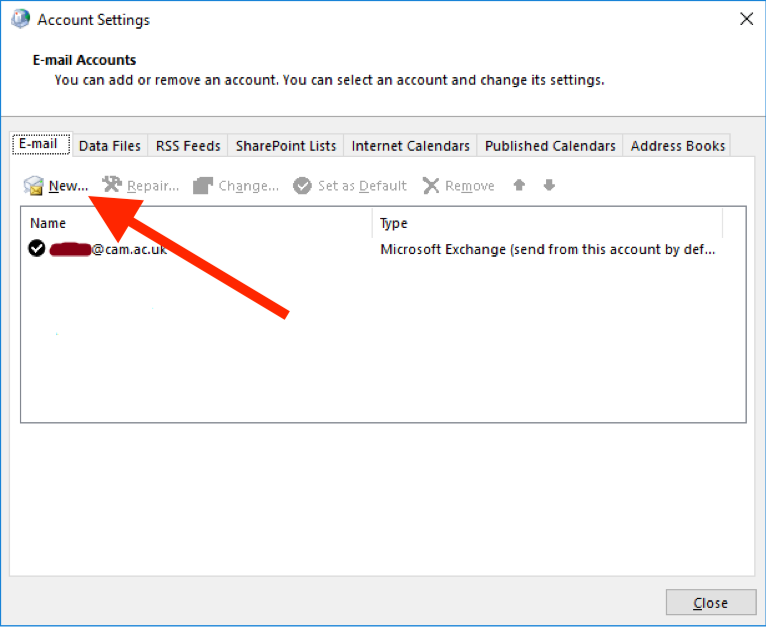 how to add another account to outlook 216