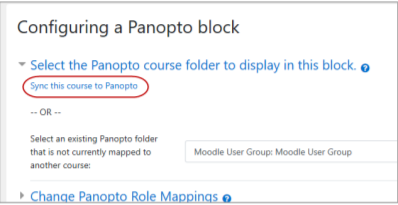 Configuring a Panopto block
