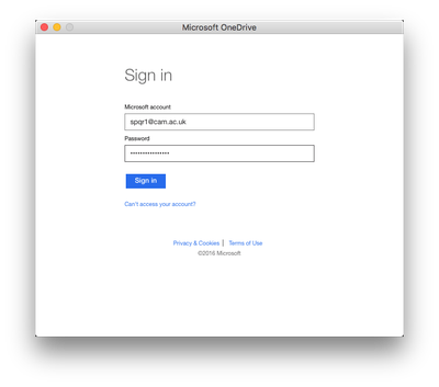 how best to install onedrive business for mac os high sierra