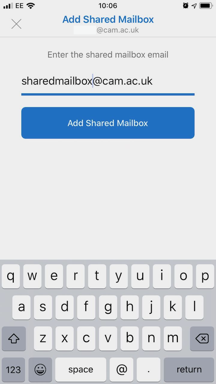 add shared mailbox office 365 to iphone