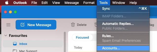 colors for text in outlook missing mac high sierra