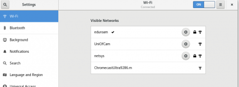 Linux eduroam wifi status screenshot B