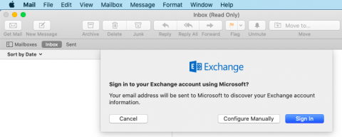 exchange public folder access apple mail