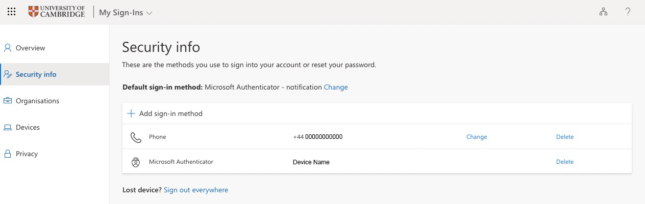 My Sign-in