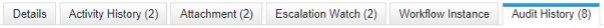 Audit history appears in the Task screen of HEAT after 'Workflow Instance'