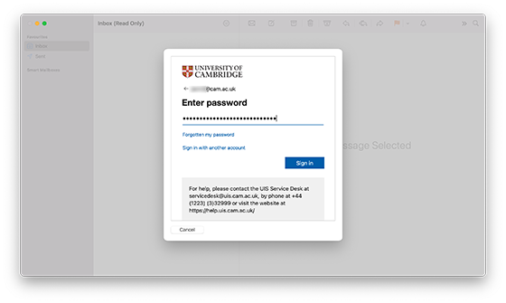Sign in to your University Microsoft Account