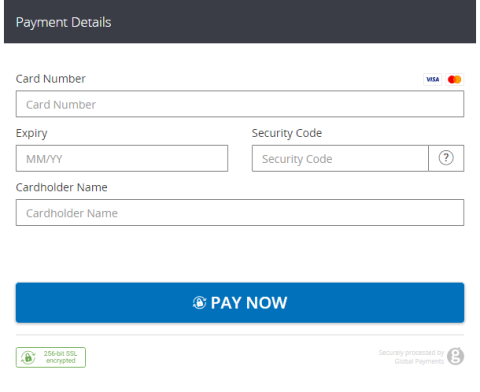 credit debit card interface used to apply common balance credit