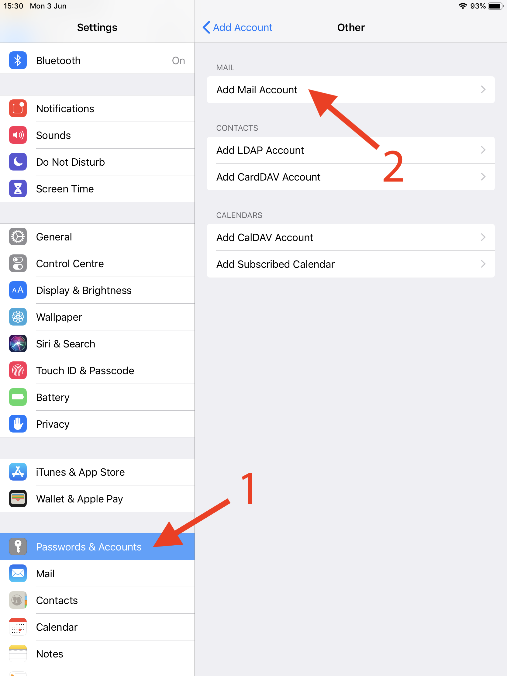 ios mail add shared 1. Settings   Password and Accounts   Add Account